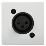 Connection plate XLR female 45 x 45 mm - solderless White Procab