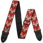 JACQUARD WINTERLAND RED GUITAR STRAP Dunlop