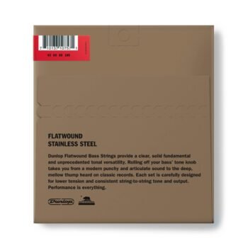 DBFS45105M STEEL MEDIUM SCALE FLATWOUND BASS STRINGS Dunlop - Image 2