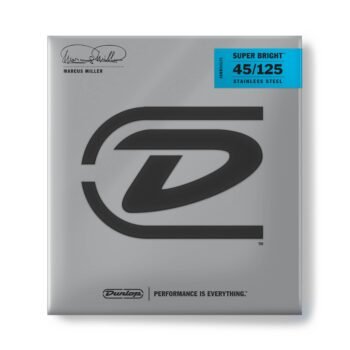 DBMMS45125 STAINLESS STEEL MARCUS MILLER LONG SCALE SUPER BRIGHT BASS STRINGS SET/5 Dunlop
