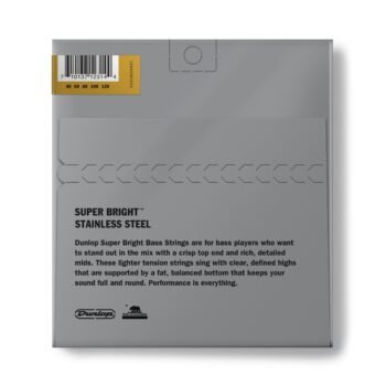 DBSBS40120S SUPER BRIGHT STEEL SHORT SCALE BASS STRINGS SET/5 (40-120) Dunlop - Image 2