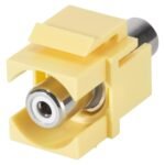RCA, 2-pole , plastic-, Patch-, nickel plated contact(s), Keystone Clip-In, yellow Sommer Cable