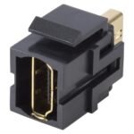 HDMI, 19-pol , plastic-, Patch-, gold plated contact(s), Keystone Clip-In, black Sommer Cable