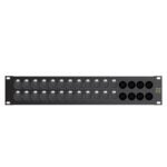 Sommer cable Audio-connection panel XLR , 1 HE, 12 BE, XLR 3-pole male/XLR 3-pole female; HICON; gol Sommer Cable