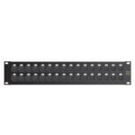 Sommer cable Audio-connection panel XLR , 1 HE, 12 BE, XLR 3-pole male/XLR 3-pole female; HICON; gol Sommer Cable