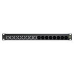 Sommer cable Audio-connection panel XLR , 1 HE, 12 BE, XLR 3-pole male/XLR 3-pole female; NEUTRIK; S Sommer Cable