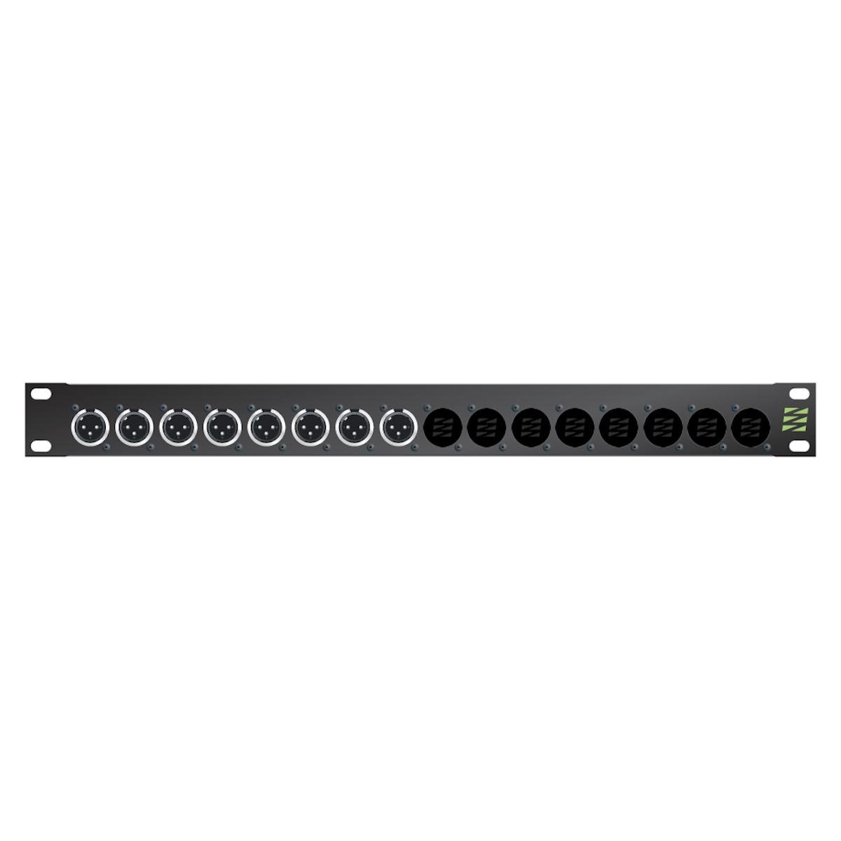 nxp0-m00-08 Sommer cable Audio-connection panel XLR , 1 HE, 12 BE, XLR 3-pole male/XLR 3-pole female; NEUTRIK; S Sommer Cable - Image 1