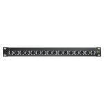 Sommer cable Audio-connection panel XLR , 1 HE, 12 BE, XLR 3-pole male/XLR 3-pole female; NEUTRIK; S Sommer Cable