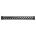 Sommer cable Audio-connection panel XLR , 1 HE, 12 BE, XLR 3-pole male/XLR 3-pole female; NEUTRIK; S Sommer Cable