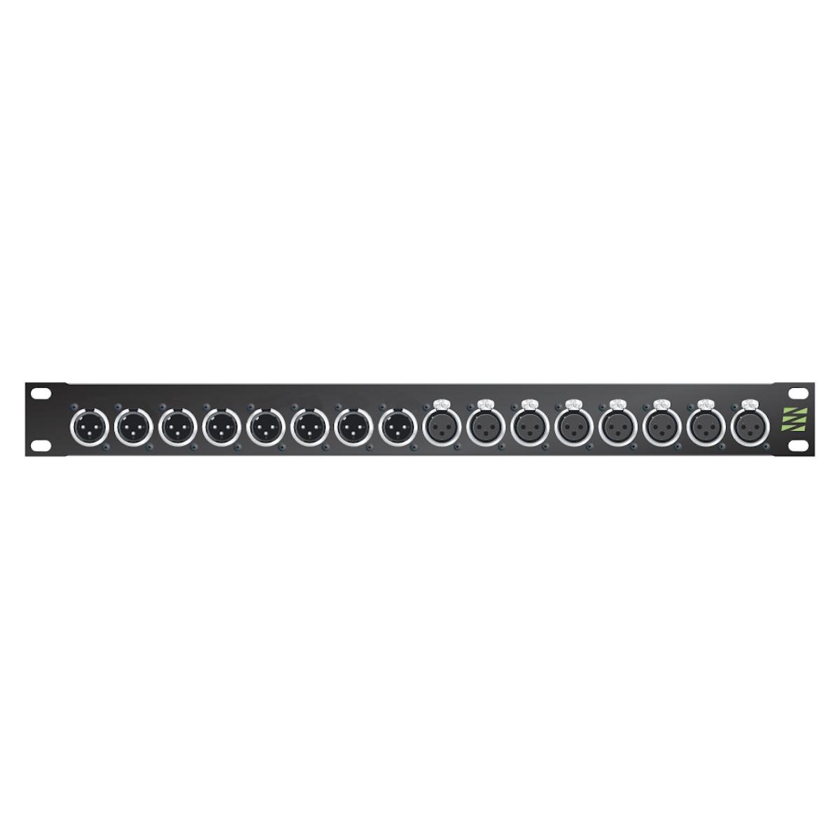 nxp0-m08-08 Sommer cable Audio-connection panel XLR , 1 HE, 12 BE, XLR 3-pole male/XLR 3-pole female; NEUTRIK; S Sommer Cable - Image 1