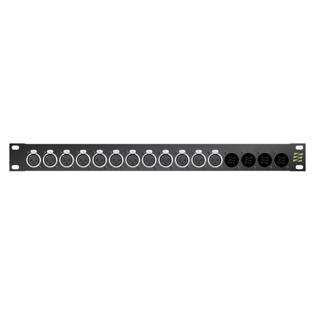 nxp0-m12-00 Sommer cable Audio-connection panel XLR , 1 HE, 12 BE, XLR 3-pole male/XLR 3-pole female; NEUTRIK; S Sommer Cable - Image 1