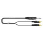 Patch cable, balanced SC-Onyx, 1 x 0,25 mm² | jack / RCA, HICON | 2,50m | black Sommer Cable