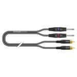 Stereo split cable SC-Onyx, 1 x 0,25 mm² | jack / RCA, HICON | 2,50m | black Sommer Cable
