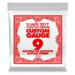 1009 .009 Plain Steel Electric or Acoustic Guitar Strings Single Ernie Ball