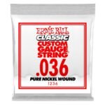 1236 .036 Classic Pure Nickel Wound Electric Guitar Strings Single Ernie Ball