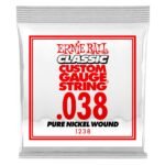 1238 .038 Classic Pure Nickel Wound Electric Guitar Strings Single Ernie Ball