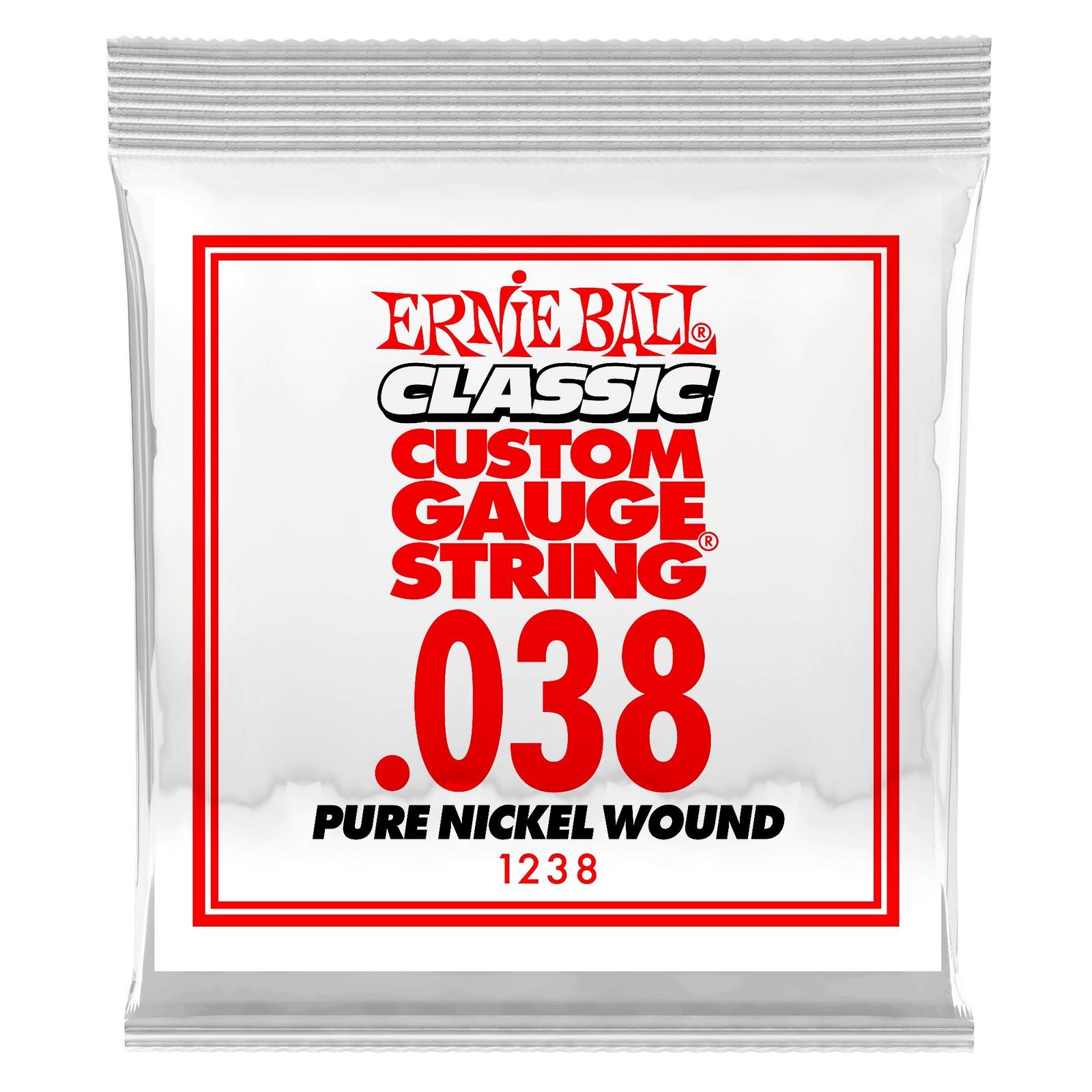 p01238 1238 .038 Classic Pure Nickel Wound Electric Guitar Strings Single Ernie Ball - Image 1