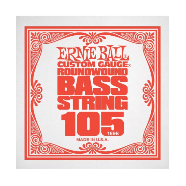 1698 .105 Nickel Wound Electric Bass String Single Ernie Ball