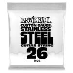 1926 .026 Stainless Steel Wound Electric Guitar Strings Single Ernie Ball