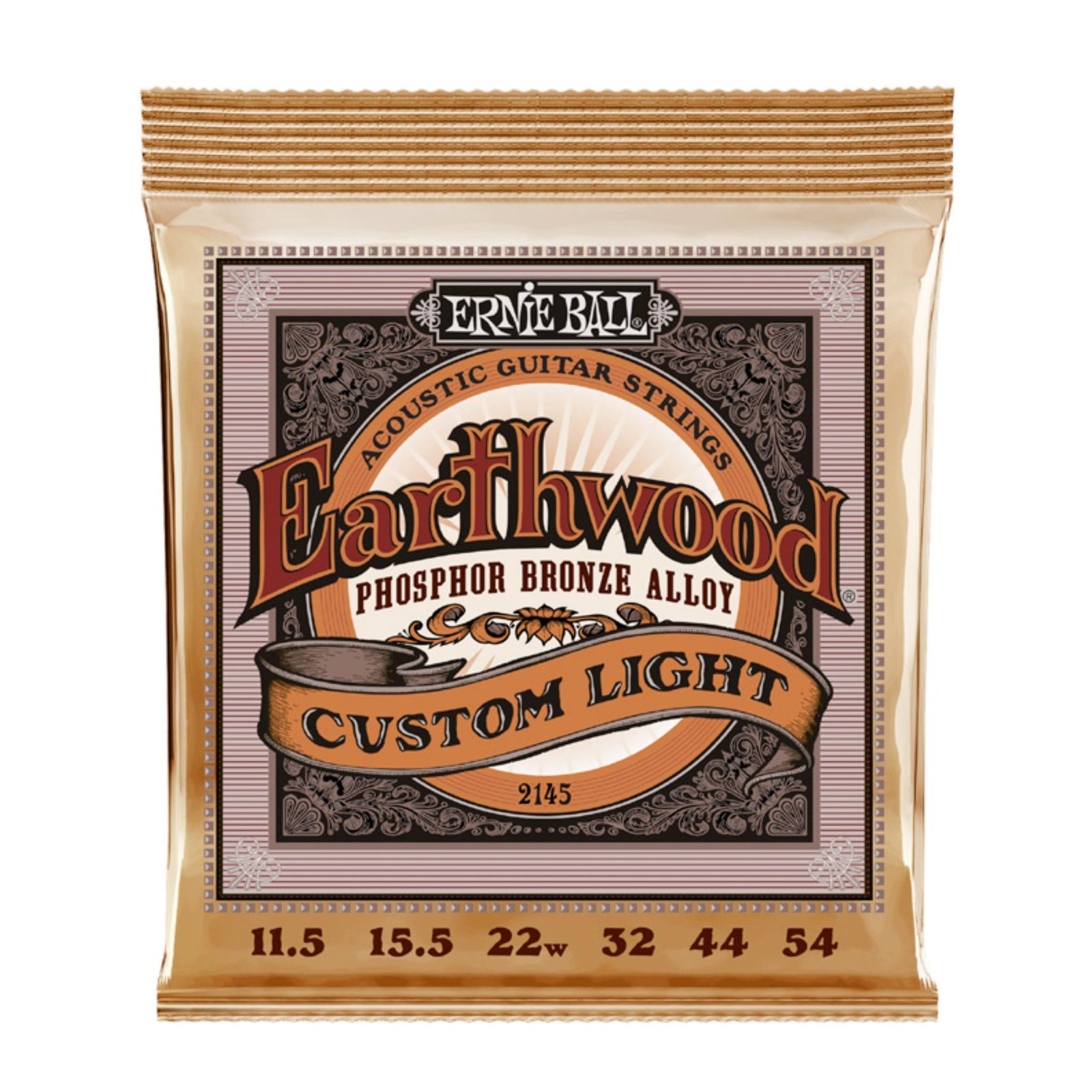 p02145_2 2145 Earthwood Custom Light Phosphore Bronze Acoustic Guitar Strings - 11.5 - 54 Gauge Ernie Ball - Image 1