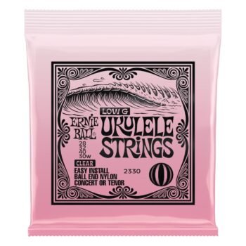 Concert & Tenor Nylon Ball End Ukulele Strings Wound G - Clear Ernie Ball