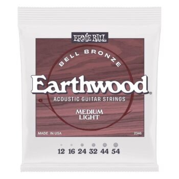 Medium Light Earthwood Bell Bronze Acoustic Guitar Strings 12-54 Ernie Ball