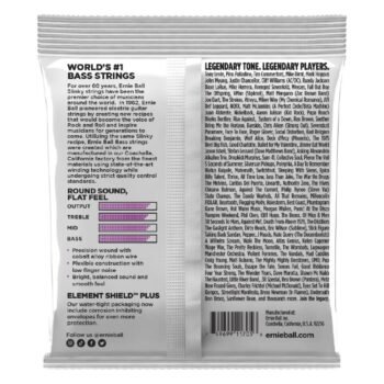 P02817 Power Slinky Flatwound Short Scale Electric Bass Strings 50-110 Gauge Ernie Ball - Image 2