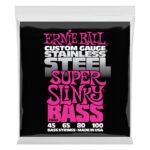 2844 Super Slinky Stainless Steel Electric Bass Strings - 45-100 Gauge Ernie Ball