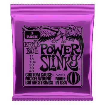3220 Power Slinky Nickel Wound Electric Guitar Strings 3 Pack - 11-48 Gauge Ernie Ball