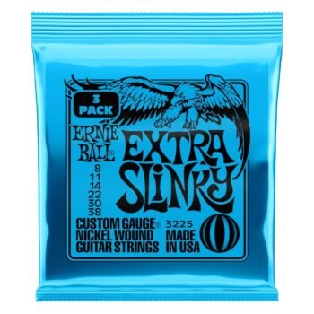 Extra Slinky Nckl Wnd Elec Gtr Strings 3 Pk 8 38 Ernie Ball
