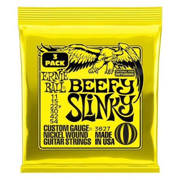 Beefy Slinky Nckl Wnd Elec Gtr Strings 3 Pk 11 54 Ernie Ball