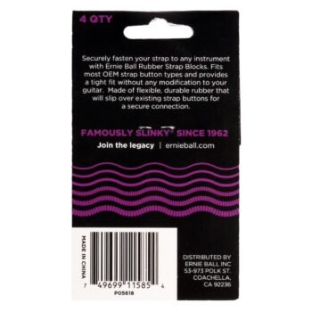 Strap Blocks 4pk - Purple Ernie Ball - Image 3
