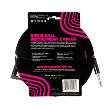 Braided Instrument Cable, Straight/Angle 10ft - Pumpkin Pie Ernie Ball - Image 2