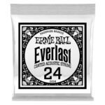 0224 .024 Everlast Coated Phosphor Bronze Acoustic Guitar Strings Single Ernie Ball