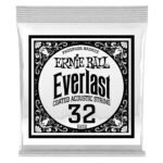 0232 .032 Everlast Coated Phosphor Bronze Acoustic Guitar Strings Single Ernie Ball