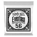 0356 .056 Everlast Coated 80/20 Bronze Acoustic Guitar Strings Single Ernie Ball