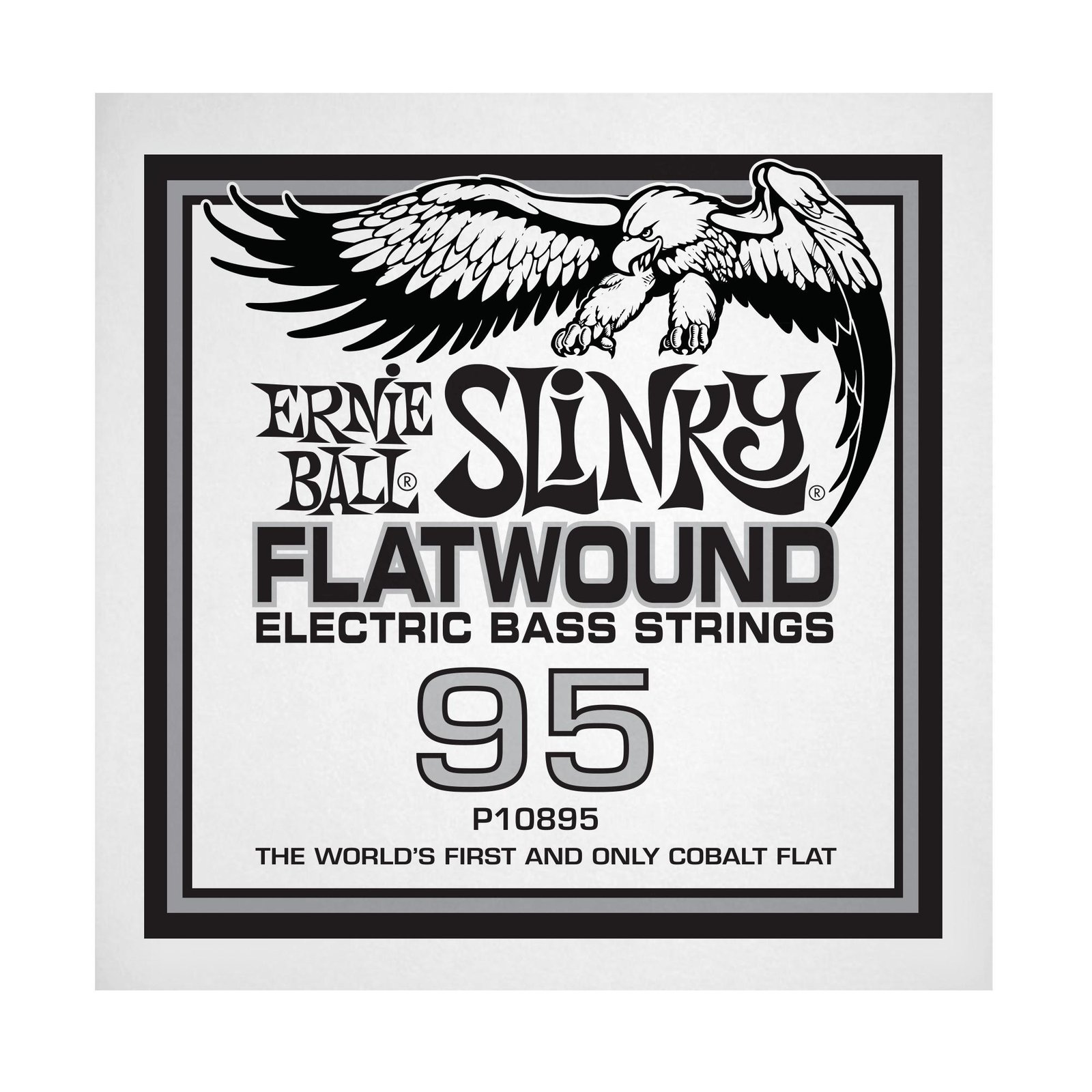 p10895 0895 .095 Slinky Flatwound Electric Bass String Single Ernie Ball - Image 1