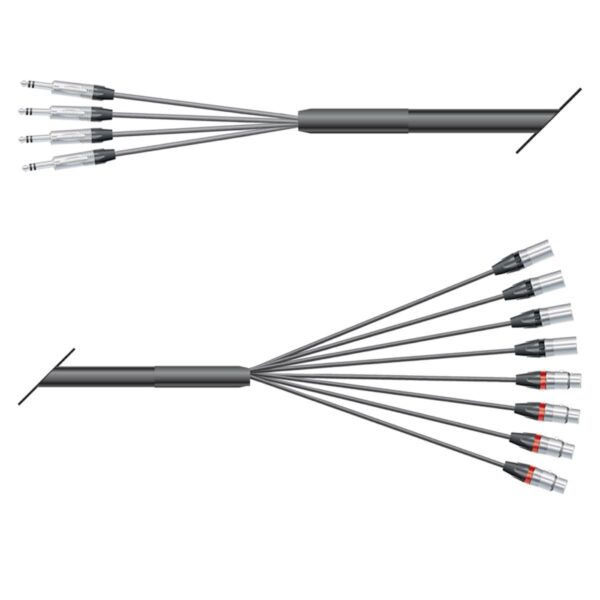 Studio looms insert | 04/08 | QUANTUM | NEUTRIK jack stereo | NEUTRIK XLR | 10,00m Sommer Cable