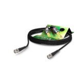 Hf cable RG-Classic 50 Ohm, 1 x 0,48 mm² | BNC / BNC, HICON | 1,00m | black | yellow Sommer Cable