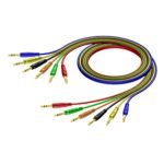 6.3 mm Jack male stereo to 6.3 mm Jack male stereo - cable set in 6 colours 0.9 meter - hanger Procab