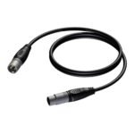 DMX AES/ EBU cable - XLR male - XLR female 1 meter - hanger Procab