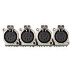 Connector Module 4 x XLR B-Series female, 5-pol , 1 HE, 3 BE, metal-, 20 lift terminals + 14-pole bl Sommer Cable