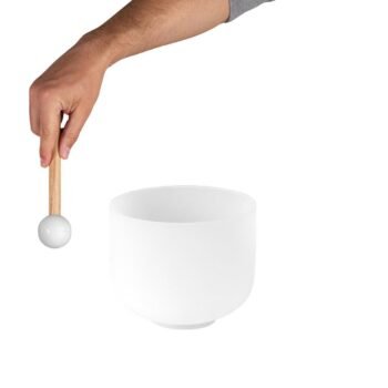 8“ Crystal Singing Bowl Set Frosted 440Hz B Sela - Image 4