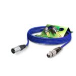 Microphone Cable Stage 22 Highflex, 2 x 0,22 mm² | XLR / XLR, NEUTRIK | 10,00m | blue Sommer Cable