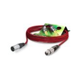 Microphone Cable Stage 22 Highflex, 2 x 0,22 mm² | XLR / XLR, NEUTRIK | 1,00m | red Sommer Cable