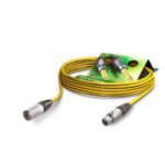 Microphone Cable Stage 22 Highflex, 2 x 0,22 mm² | XLR / XLR, NEUTRIK | 0,50m | yellow Sommer Cable