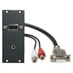 Connector Module VGA + 3,5 mm stereo jack fem. -> 0,15m cable VGA + 2 x RCA fem., 2 HE, 1 BE for SYS Sommer Cable