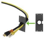 front panel Cable feed Ø =12 mm, 2 HE, 1 BE for SYS-series, Galvanized sheet steel, colour: anthraci Sommer Cable