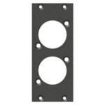 front panel 2 x D-Series cutout, 90° angled, 2 HE, 1 BE for SYS-series, Galvanized sheet steel, colo Sommer Cable