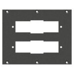 front panel SIEMENS male/female connecting strip, 2 HE, 3 BE for SYS-series, Galvanized sheet steel, Sommer Cable